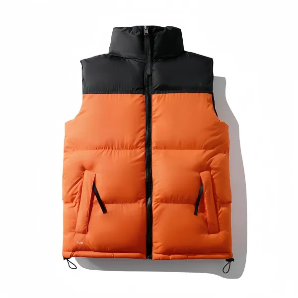 Design Two-Tone Puffer Vest Yellow / Black Outerwear.vest - 13