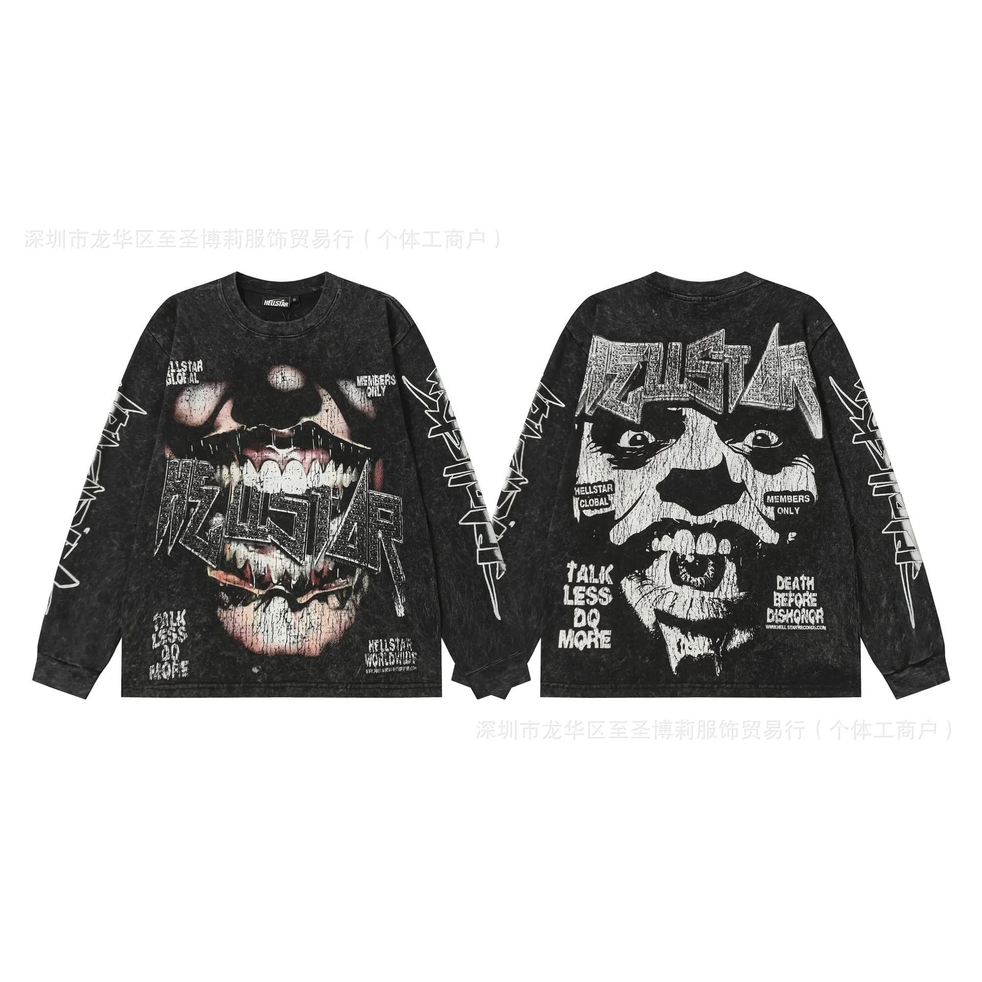 Hellstar Sports Graphic Long Sleeve T-Shirt Black - 13