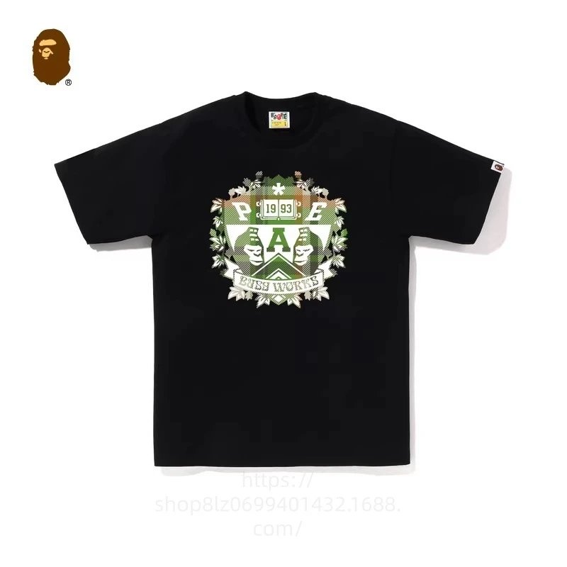 A Bathing Ape PAE Crest Black T-Shirt - 1