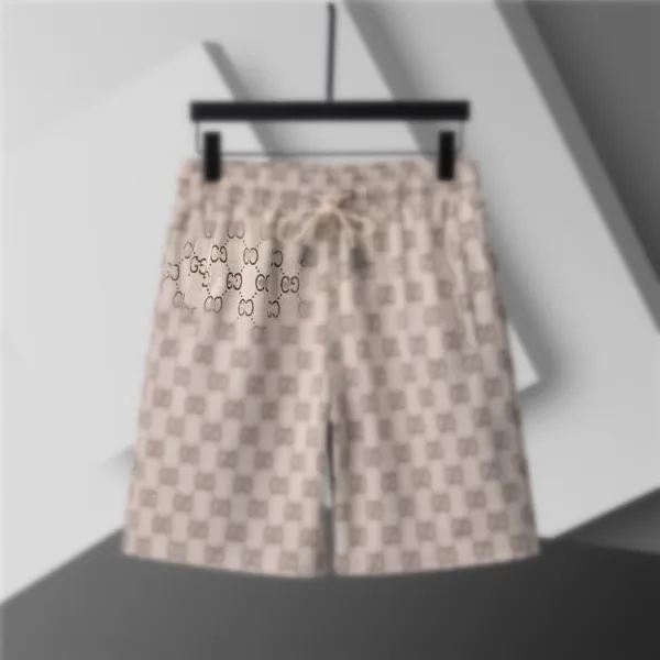 Gucci GG Monogram Print Drawstring Shorts Beige - 1