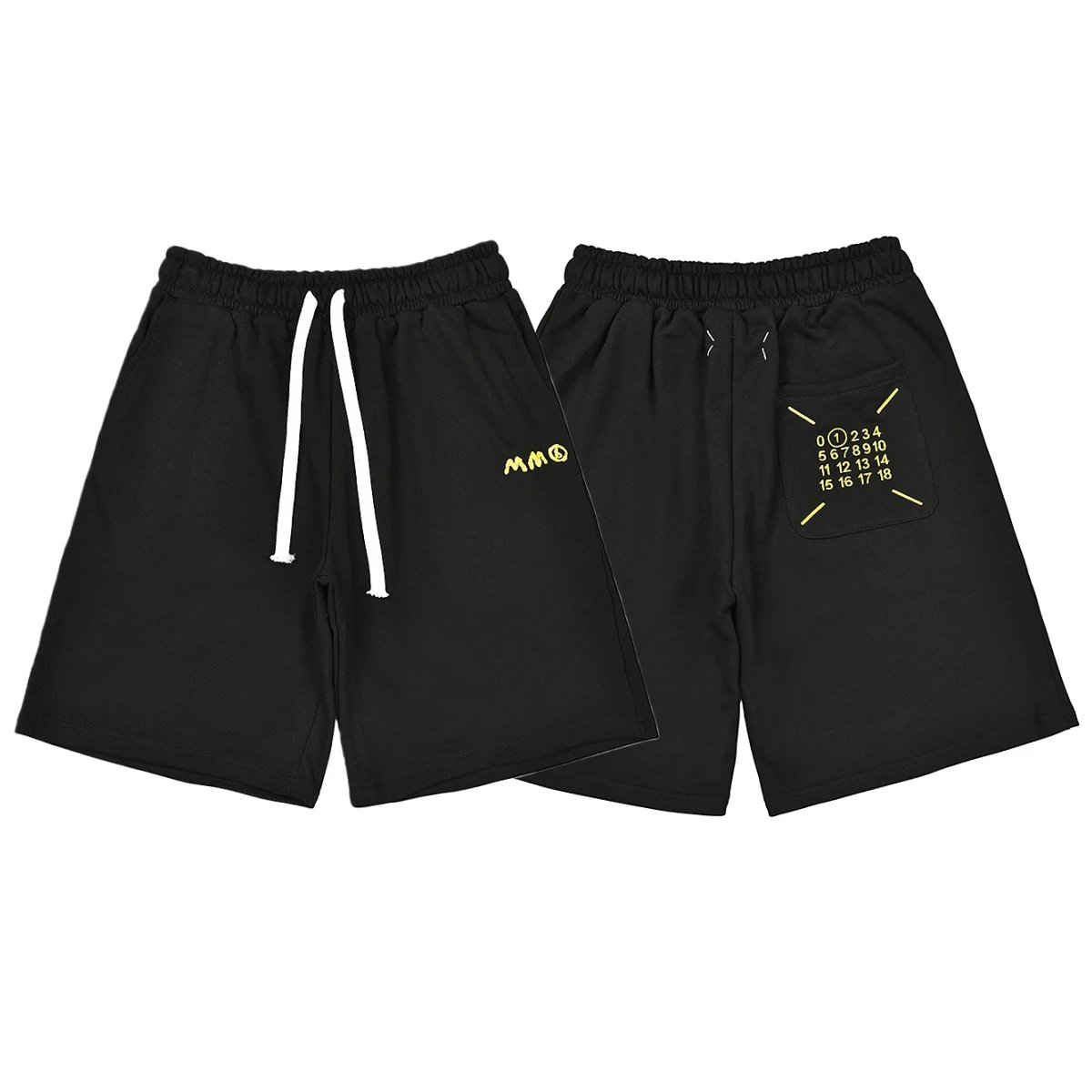 MM6 Maison Margiela Numbered Pocket Shorts Black
