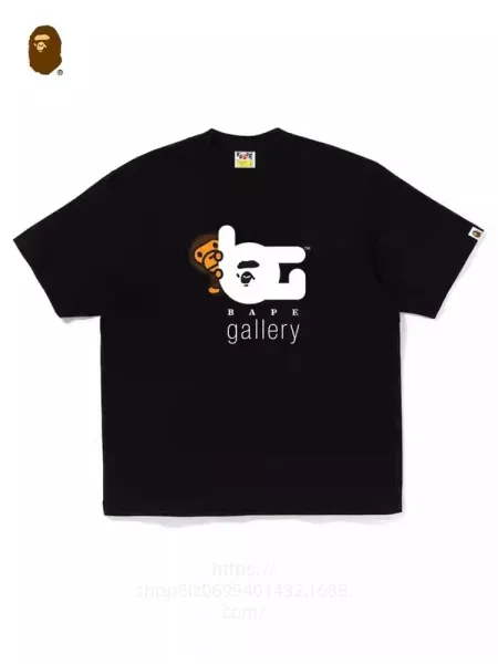 A Bathing Ape Gallery Logo T-Shirt Black - 1