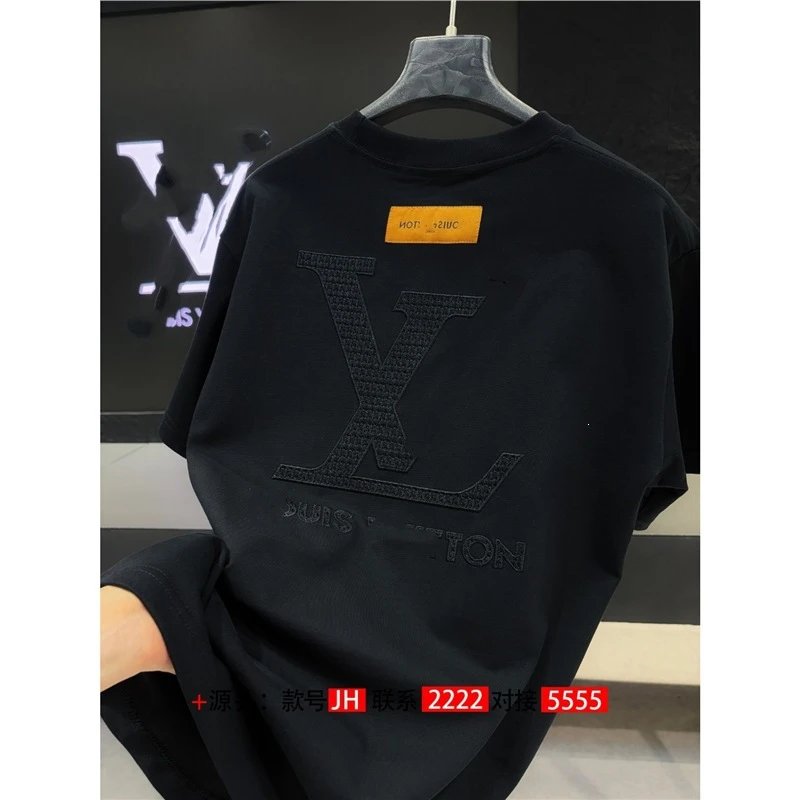 Louis Vuitton LV Monogram Embossed Black T-Shirt - 1