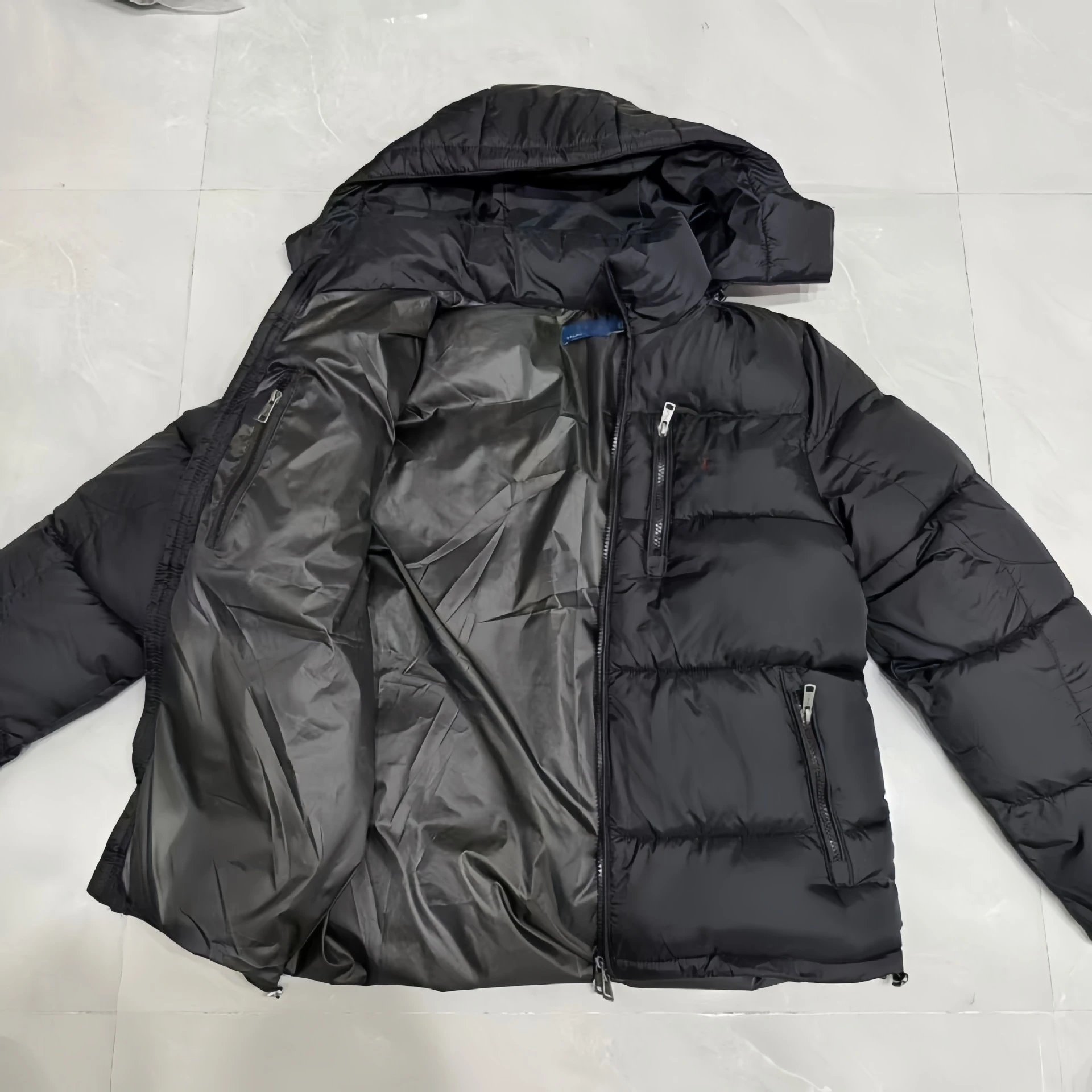 Design Puffer Jacket Oversized Quilted Down Jacket in Black, White, Olive Green, Navy - 6