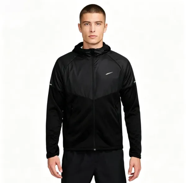 Nike Windrunner Hooded Jacket Black Outerwear - 3
