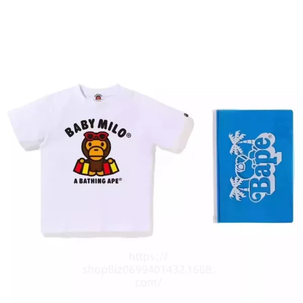 A Bathing Ape Baby Milo Graphic T-Shirt White - 1