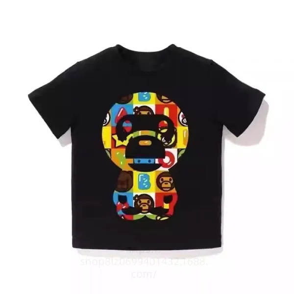 A Bathing Ape Multi-Color Ape Head Graphic T-Shirt - 1