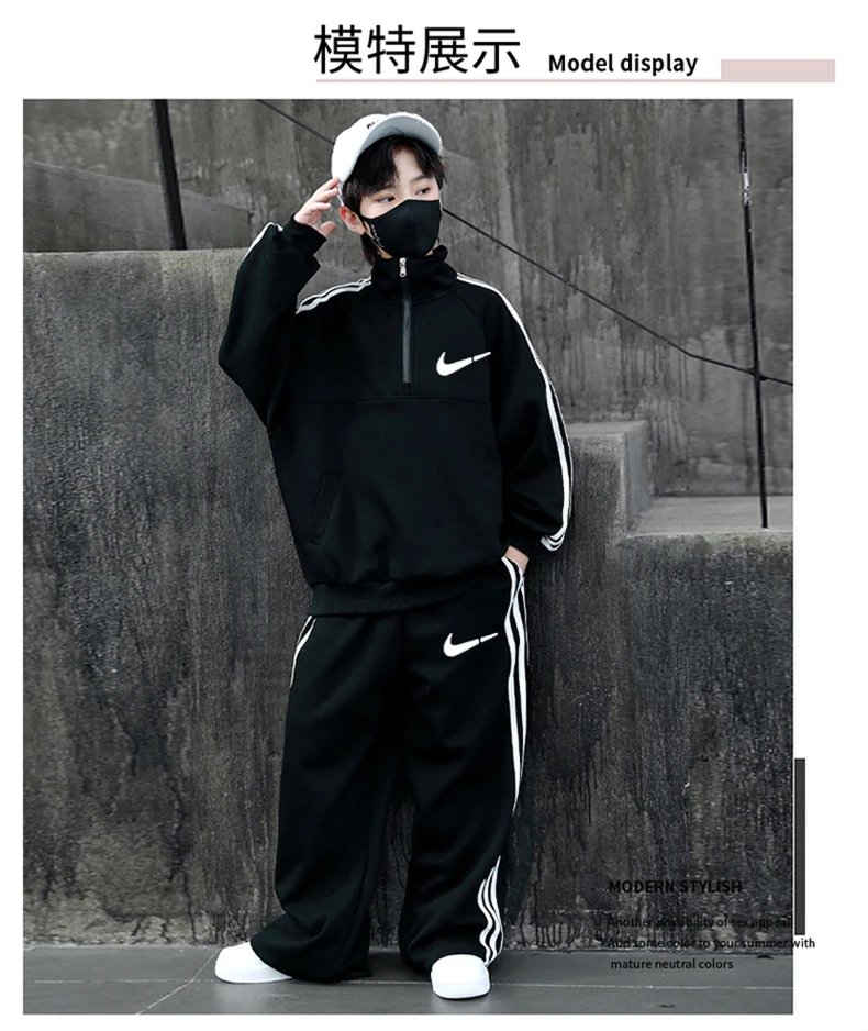 Nike Half-Zip Track Suit Black / White Tracksuit - 6