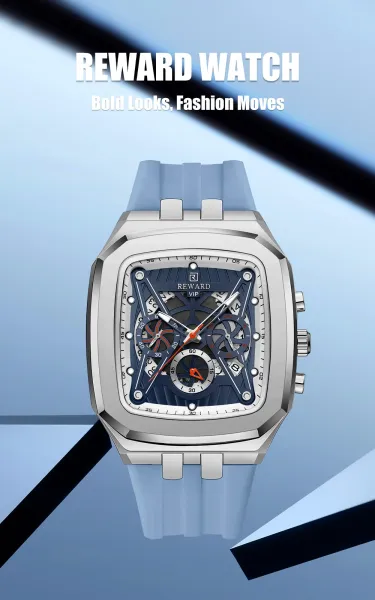 Design Reward VIP Chronograph Burgundy and Black Mechanical Watch Watches - 3