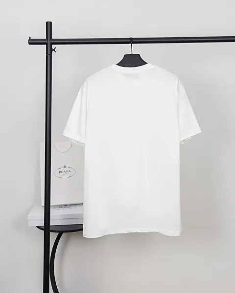 Prada Rad Milano Black Embroidered T-Shirt - 18