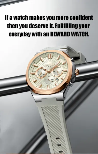 Design Reward VIP Chronograph Green Silicone Watch Watches - 4
