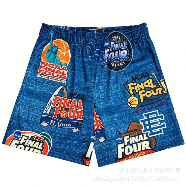 Design Camo Mesh Shorts Multicolor - 42