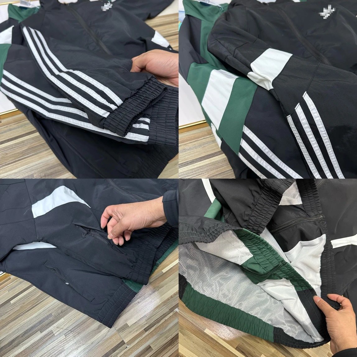 Adidas Originals Windbreaker Jacket Forest Green / Black / White Outerwear - 6