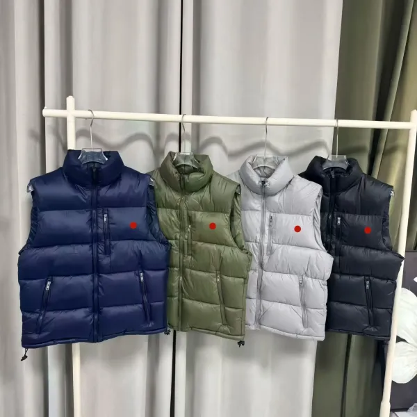 Design Puffer Vest Light Gray Outerwear - 4