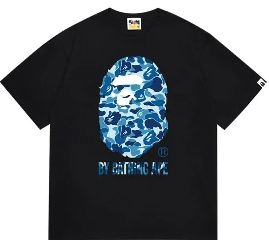 A Bathing Ape Camo Ape Head Black T-Shirt - 1