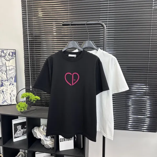 Design Embroidered Logo Oversized T-Shirt Beige - 34