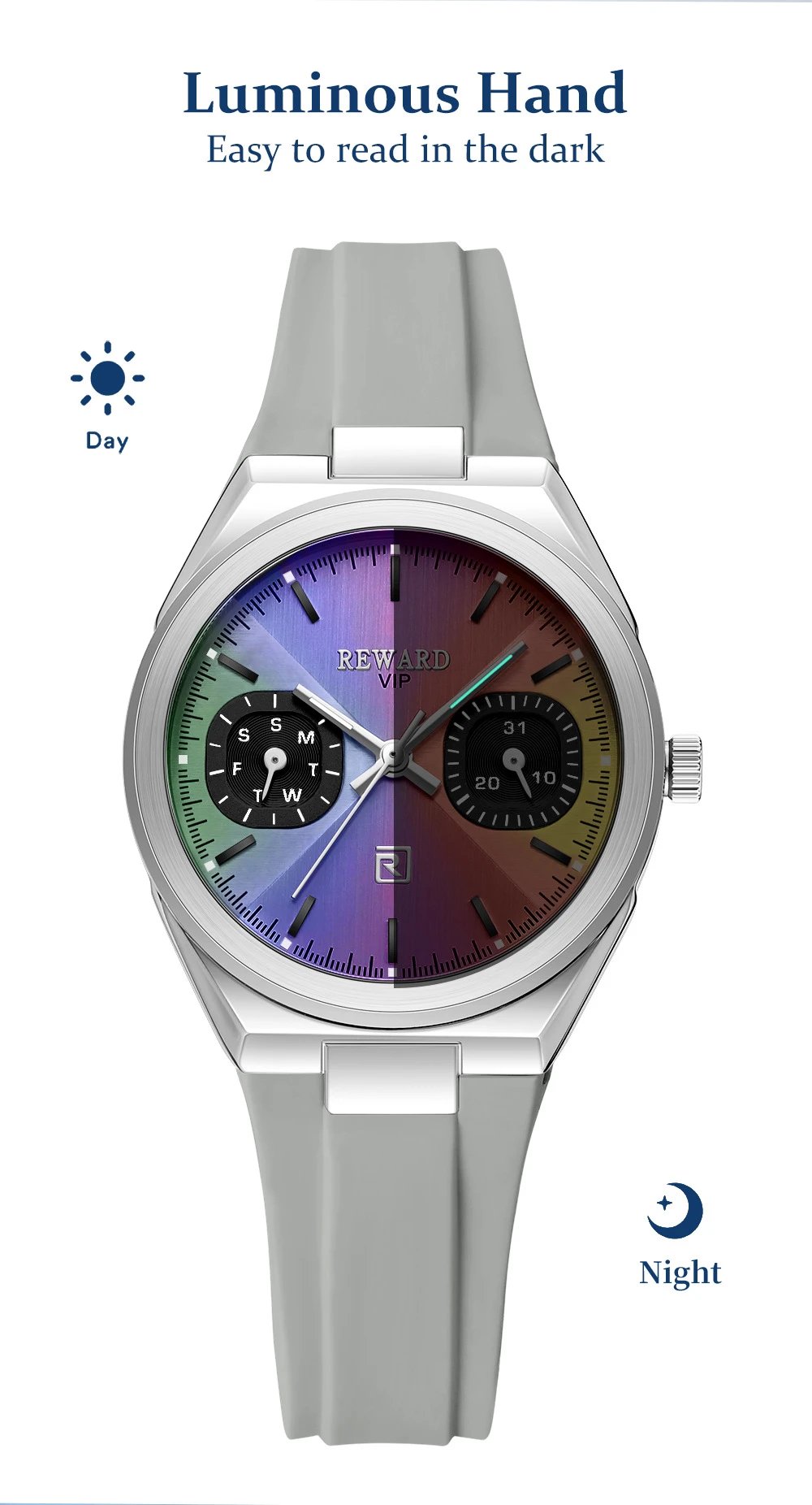 Design Reward VIP Chronograph Purple Gold Watch Watches - 10