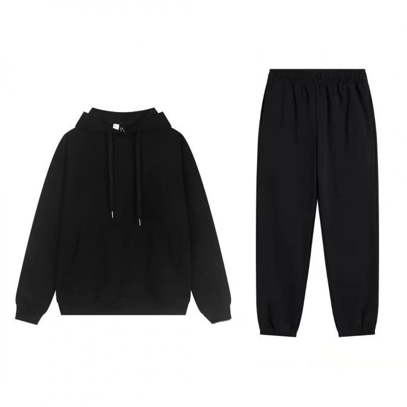 Design Minimalist Gray Sweat Set: Half-Zip Pullover, Hoodie, Crewneck Top & Wide-Leg Sweatpants - 7