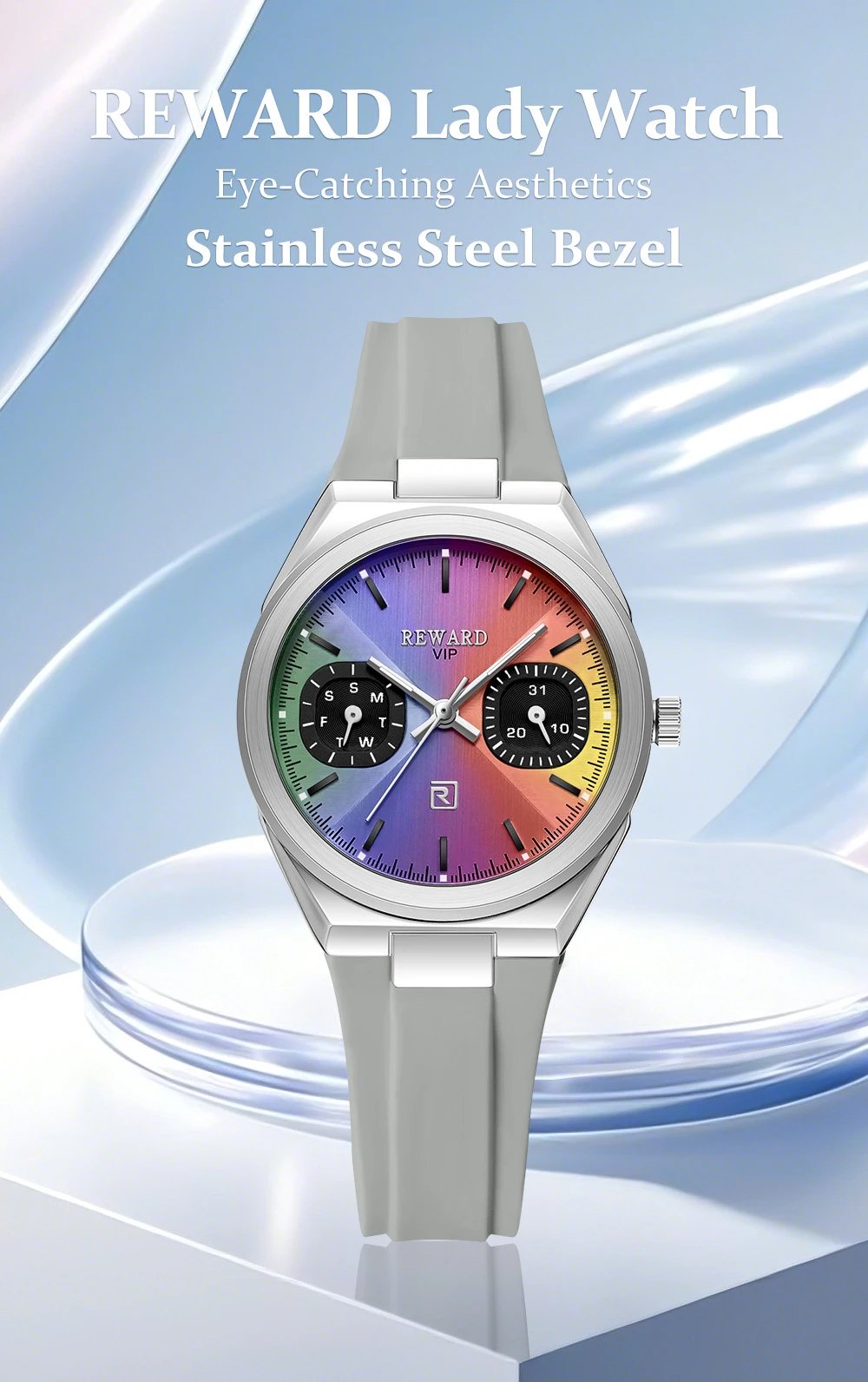 Design Reward VIP Chronograph Purple Gold Watch Watches - 3