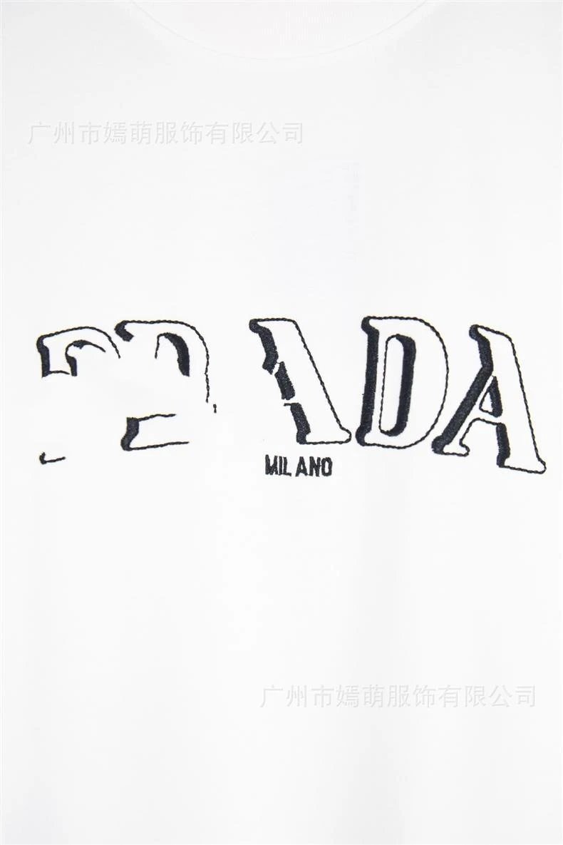 Prada Triangle Logo White T-Shirt Tops.t Shirts - 6