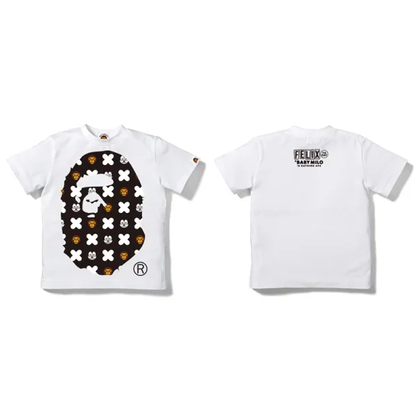 A Bathing Ape x Felix Baby Milo Ape Head T-Shirt White - 1
