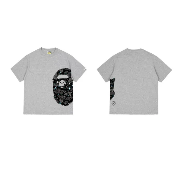 A Bathing Ape Space Camo Ape Head T-Shirt Gray - 1