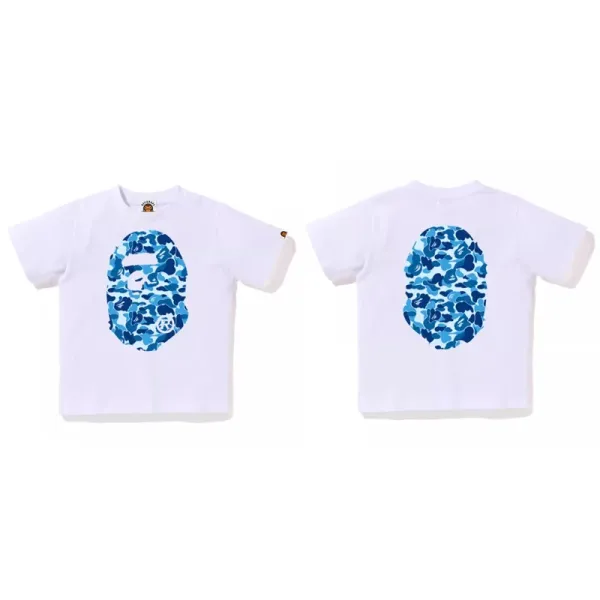 A Bathing Ape Blue Camo Ape Head T-Shirt - 1