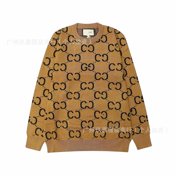Gucci GG Monogram Knit Sweater Mustard Yellow - 1
