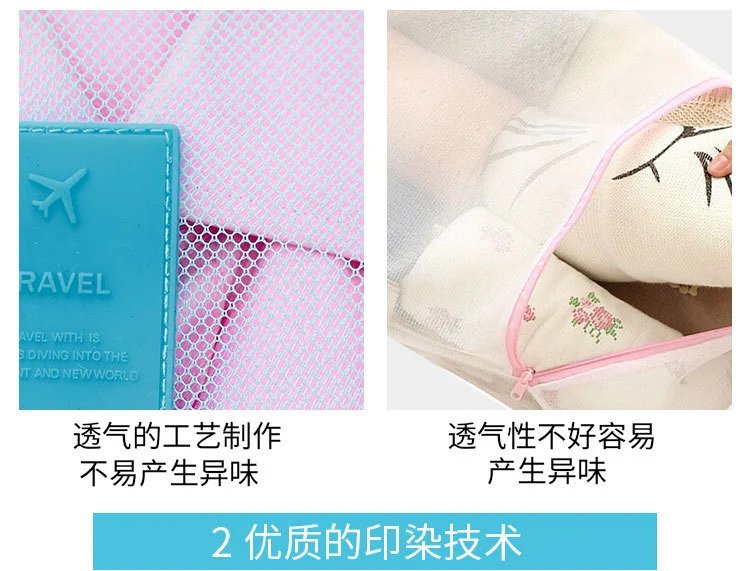 Design Secret Pouch Travel Organizers Multicolor Floral Pattern Packing Cubes Travel Bags - 5