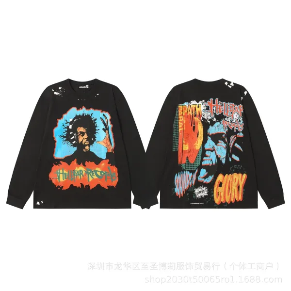Hellstar Records Sounds of Glory Long-Sleeve T-Shirt Black - 1