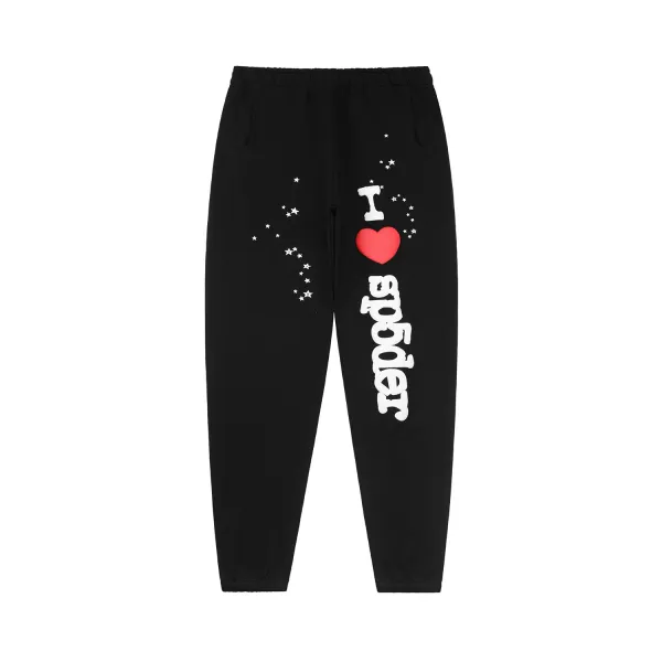 Spider I Love Spider Graphic Hoodie and Sweatpants Set Gray - 5