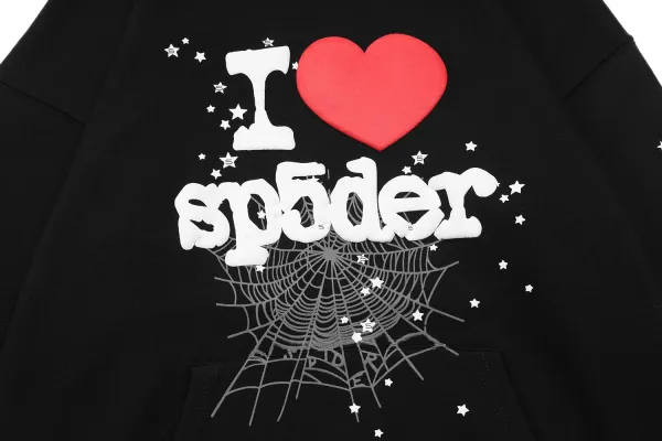 Spider I Love Spider Graphic Hoodie and Sweatpants Set Gray - 14