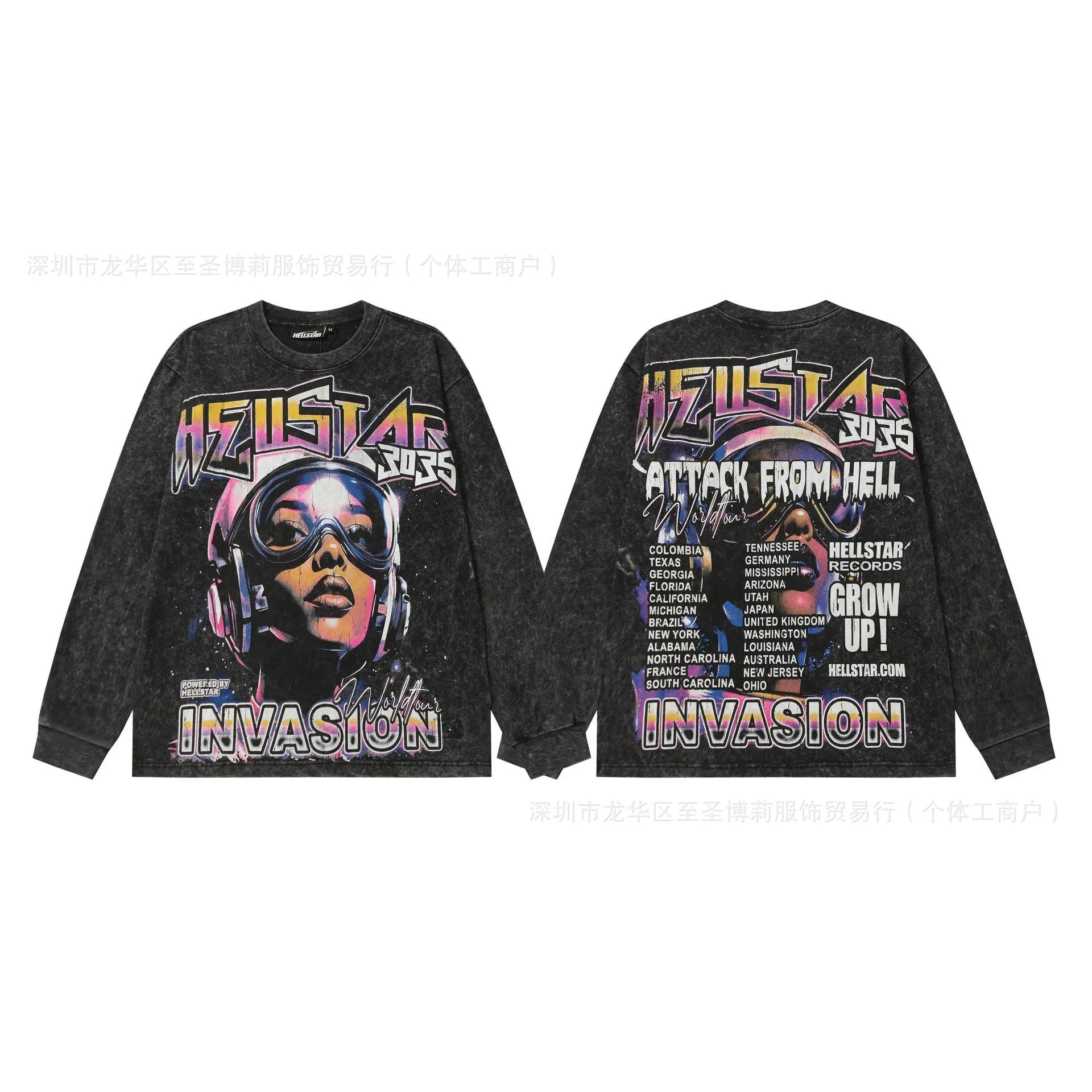 Hellstar Sports Graphic Long Sleeve T-Shirt Black - 11