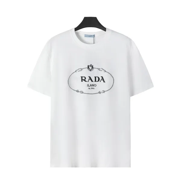 Prada Rada Logo Print Black T-Shirt - 48