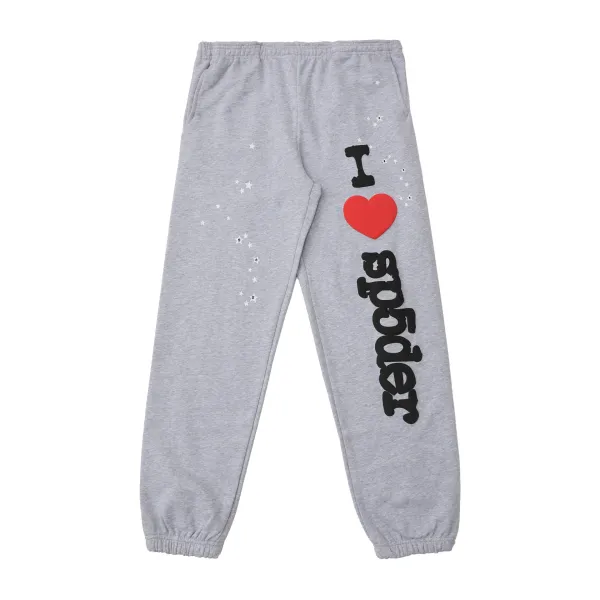 Spider I Love Spider Gray Sweatpants - 1