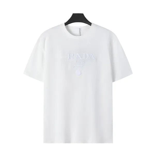 Prada Rada Logo Print Black T-Shirt - 44