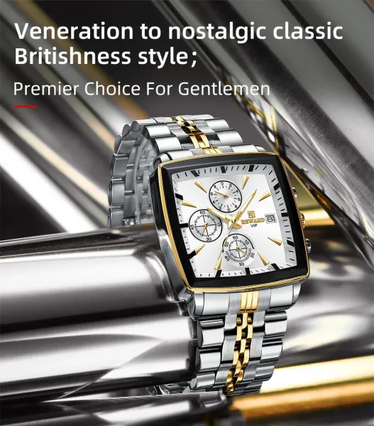 Design Reward VIP Chronograph Black and Gold Stainless Steel Watch Watches - 8