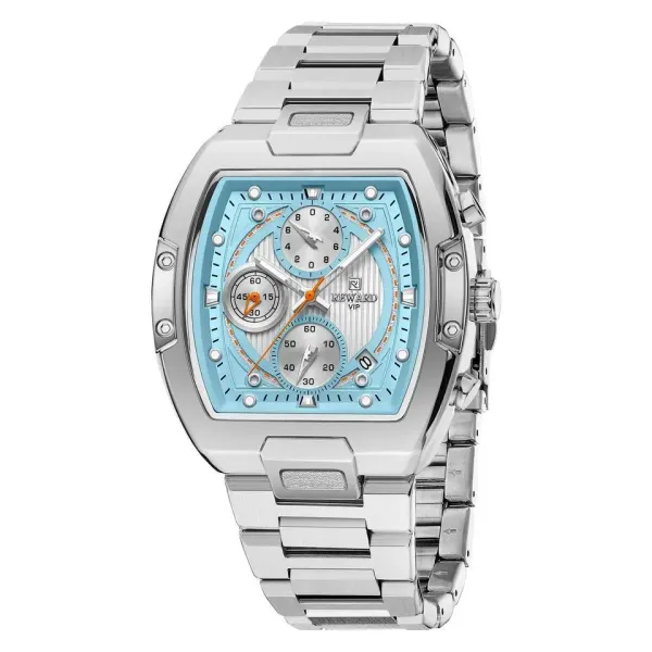 Design Reward VIP Chronograph Light Blue Stainless Steel Watch Watches - 1
