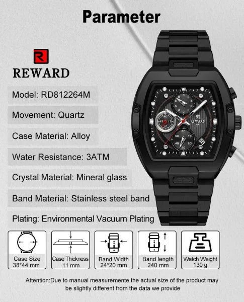 Design Reward VIP Chronograph Gold Tone Watch Watches - 3