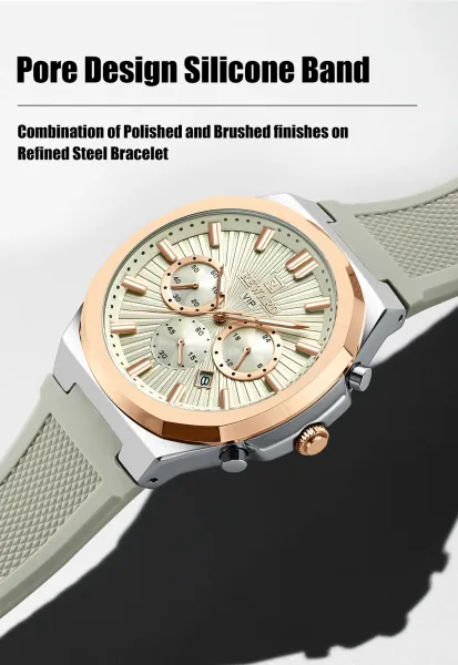 Design Reward VIP Chronograph Green Silicone Watch Watches - 10