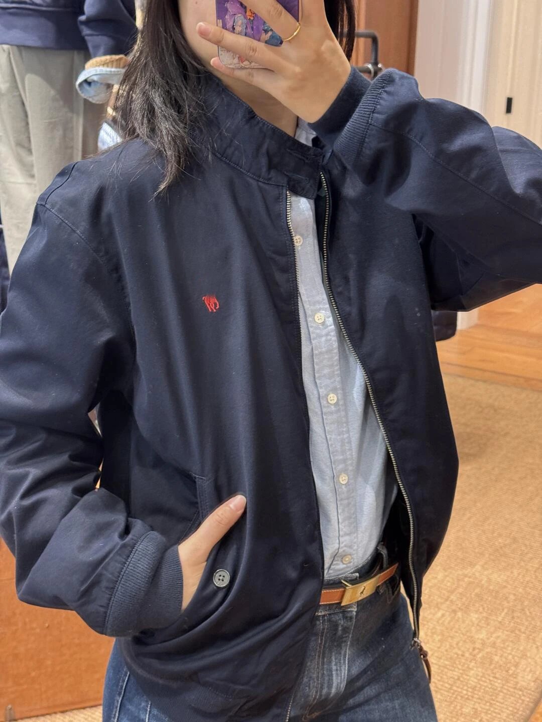 Polo Ralph Lauren Stadium Jacket Navy Blue Outerwear - 10