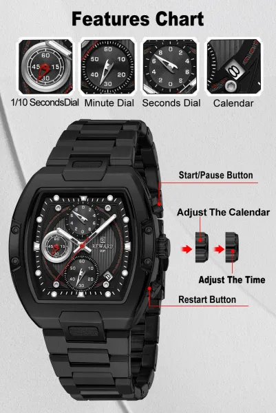 Design Reward VIP Chronograph Gold Tone Watch Watches - 10