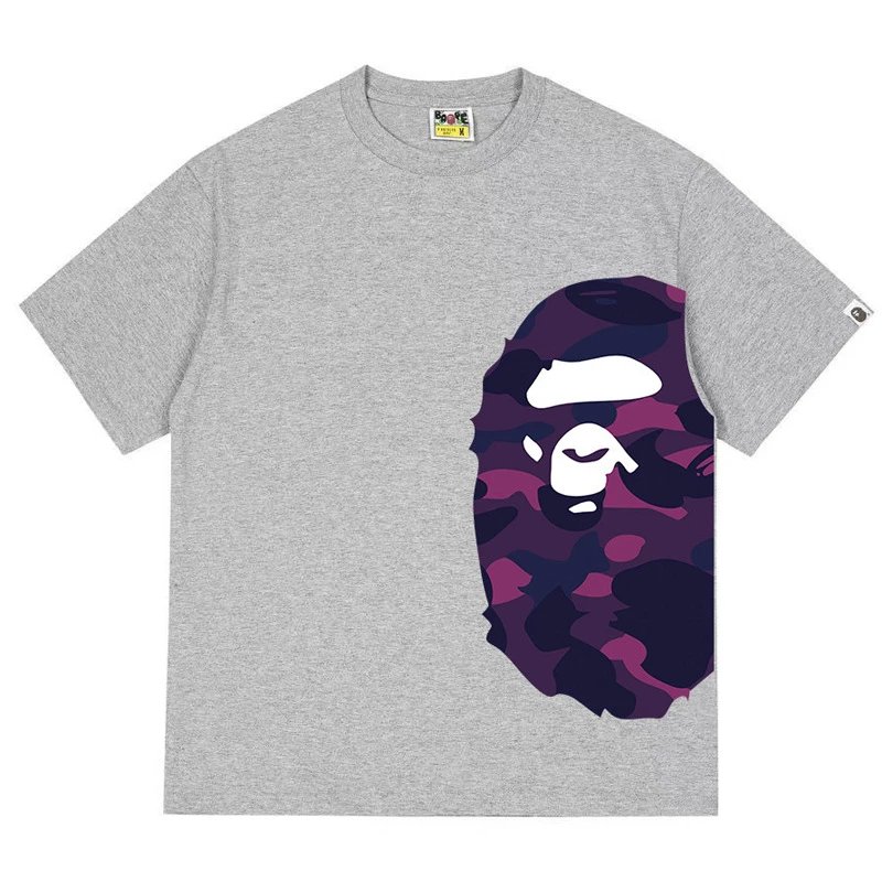 A Bathing Ape Bape Camo Logo T-Shirt Beige - 6