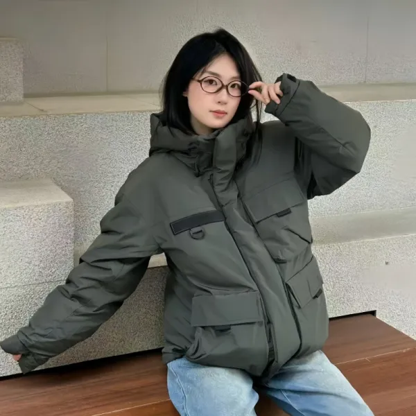 Design Parka Jacket Black with 'Never Stop Exploring' Patch - 5