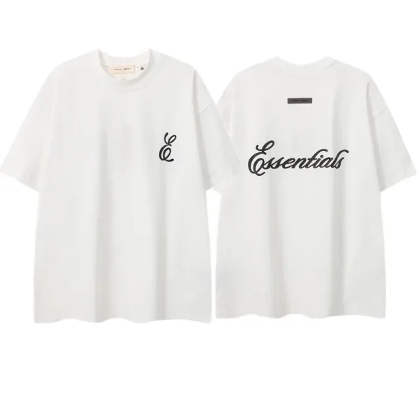 Essentials Logo Print Oversized T-Shirt White - 6