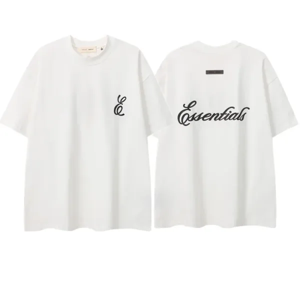 Essentials Logo Print Oversized T-Shirt White - 1