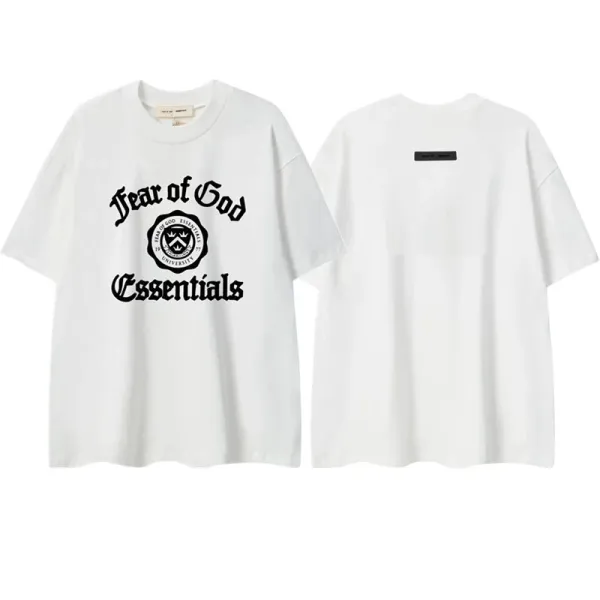 Essentials Logo Print Oversized T-Shirt White - 23