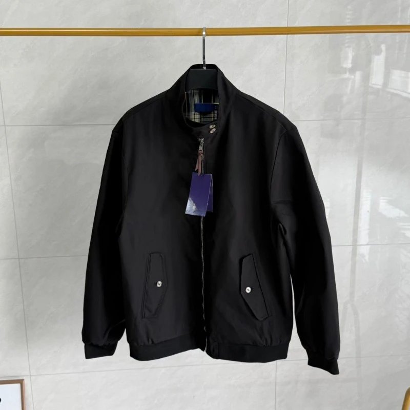 Design Harrington Jacket Black and Navy Outerwear - 4