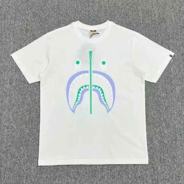A Bathing Ape Shark Tee White T-Shirts - 1