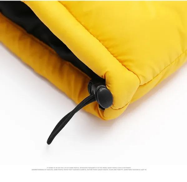 Design Two-Tone Puffer Vest Yellow / Black Outerwear.vest - 7